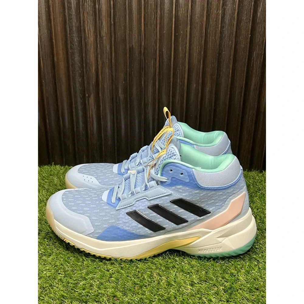 Size 8 - adidas Crazyflight 6 Indoor Mid Glow Blue Womens HP7032